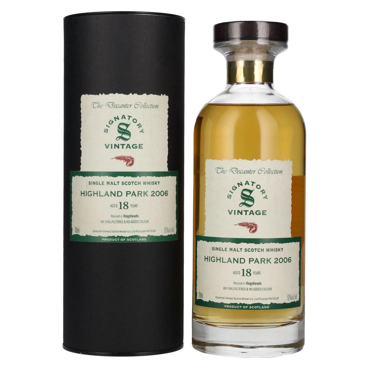 Signatory Vintage 18 Years Old HIGHLAND PARK The Decanter Collection 2006 52% Vol. 0,7l in Geschenkbox