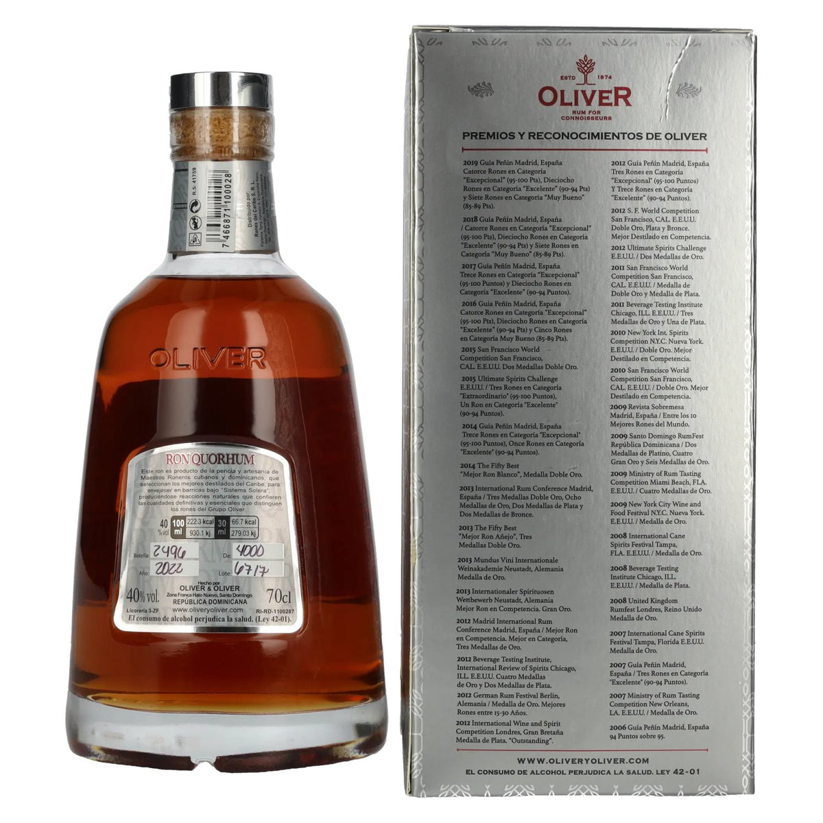 Ron Quorhum 15 Solera 40% vol. 0,7 l in geschenkverpakking