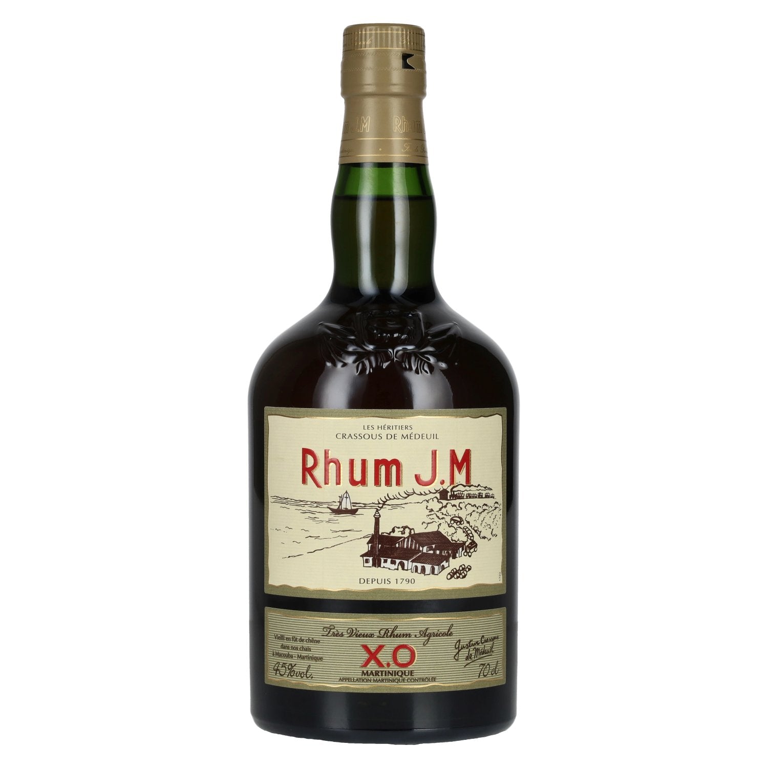 Rhum J.M Très Vieux Rhum Agricole X.O 45% vol. 0.7 l