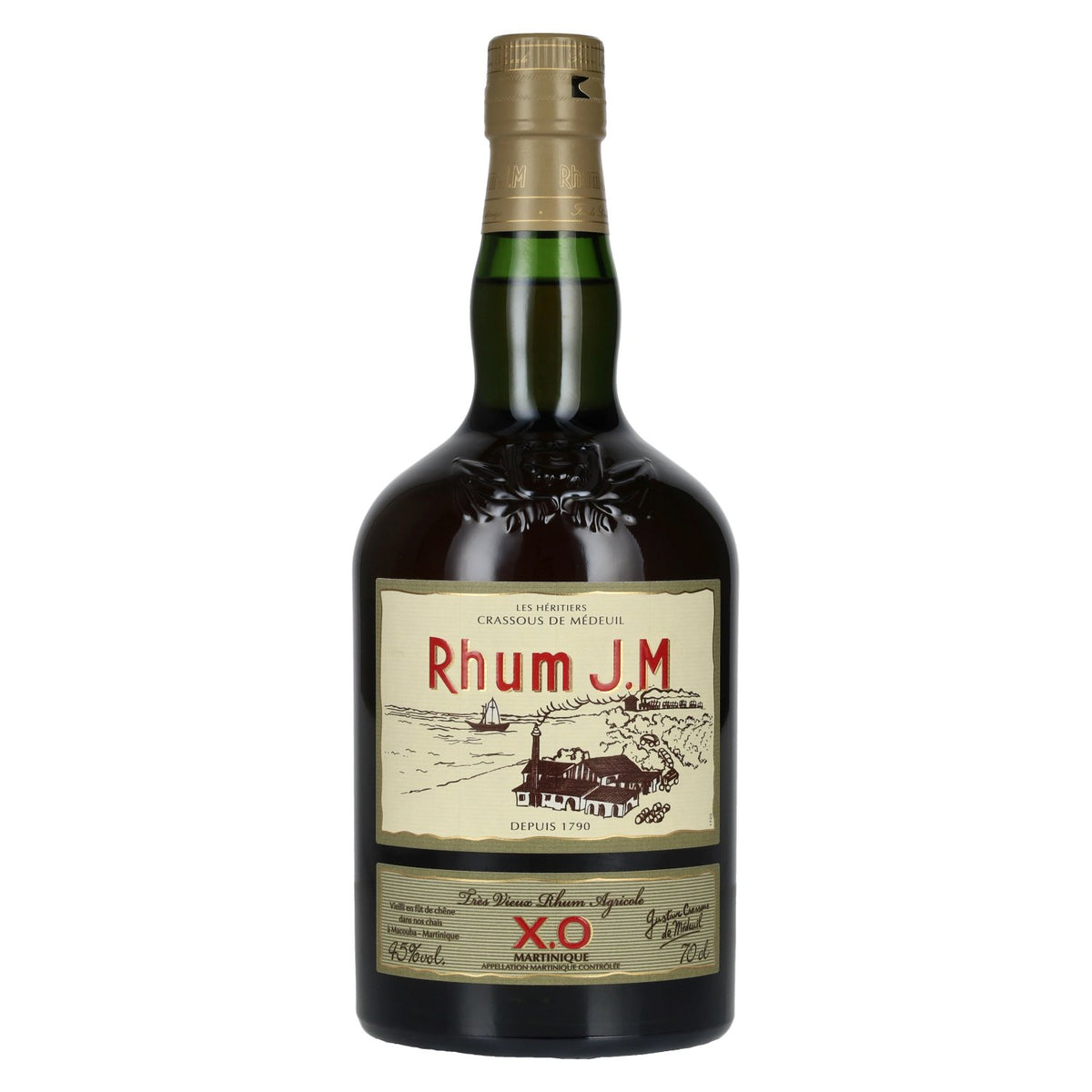 Rhum J.M Très Vieux Rhum Agricole X.O 45% vol. 0.7 l