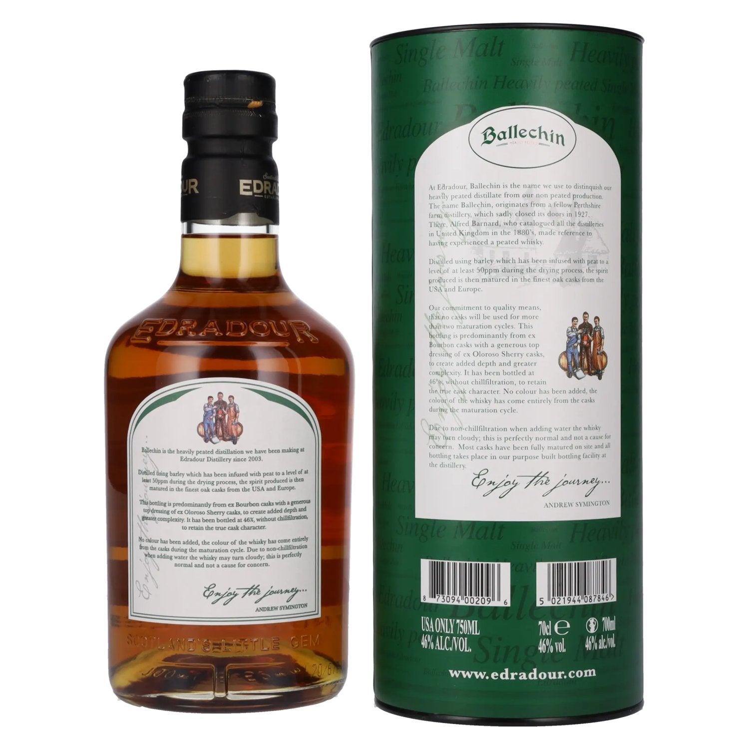 Edradour Ballechin 10 Years Old Highland Single Malt 46% Vol. 0,7l in gift box