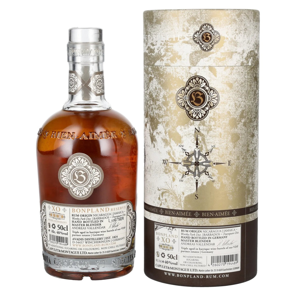 Bonpland Rum XO Premium Reserve 40% Vol. 0,5l in Geschenkbox