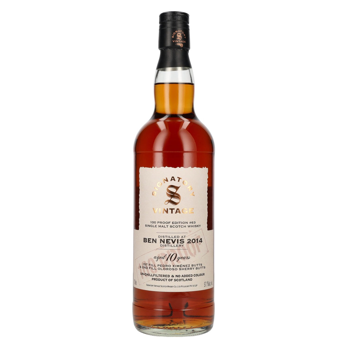 Signatory Vintage 100 Proof Edition Ben Nevis 10 Years Old Single Malt #63 2014 57,1% vol. 0,7 l