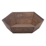 Panier cadeau hexagonal VINTAGE aspect bois, petit format
