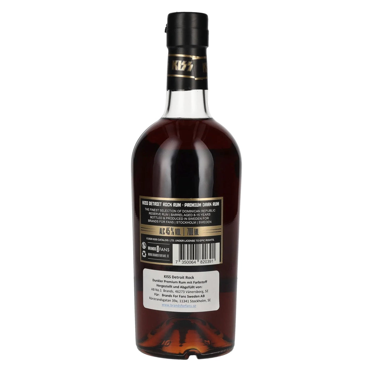 Kiss Detroit Rock Premium Dark Rum 45% vol. 0,7 l