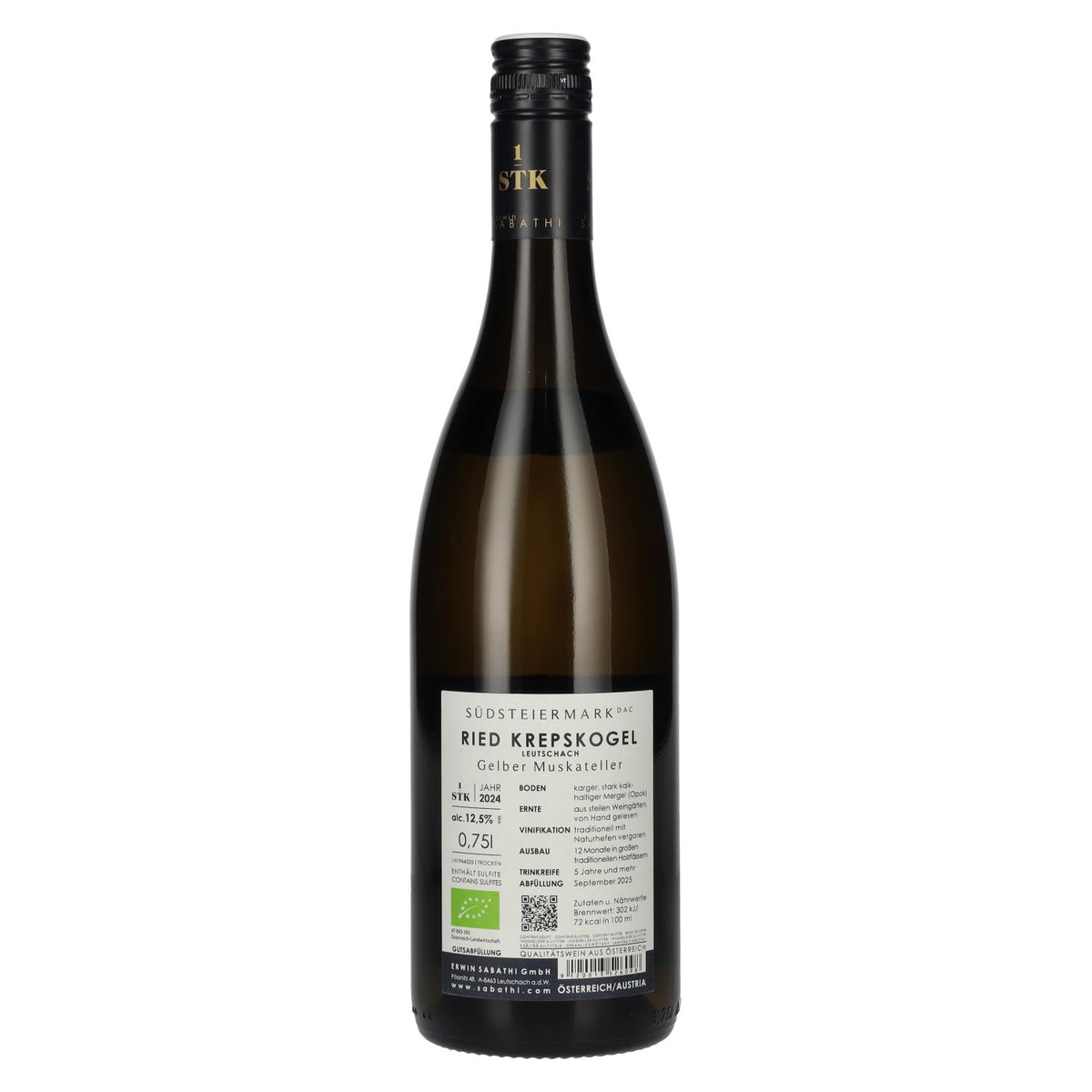 Erwin Sabathi Yellow Muscat Ried Krepskogel South Styria DAC 2024 12.5% ABV 0.75l