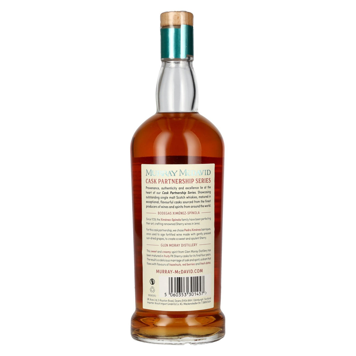 Murray McDavid PARTNERSHIP SERIES 8 jaar oud Glen Moray PX Sherry Cask 2017 55,3% vol. 0,7 l