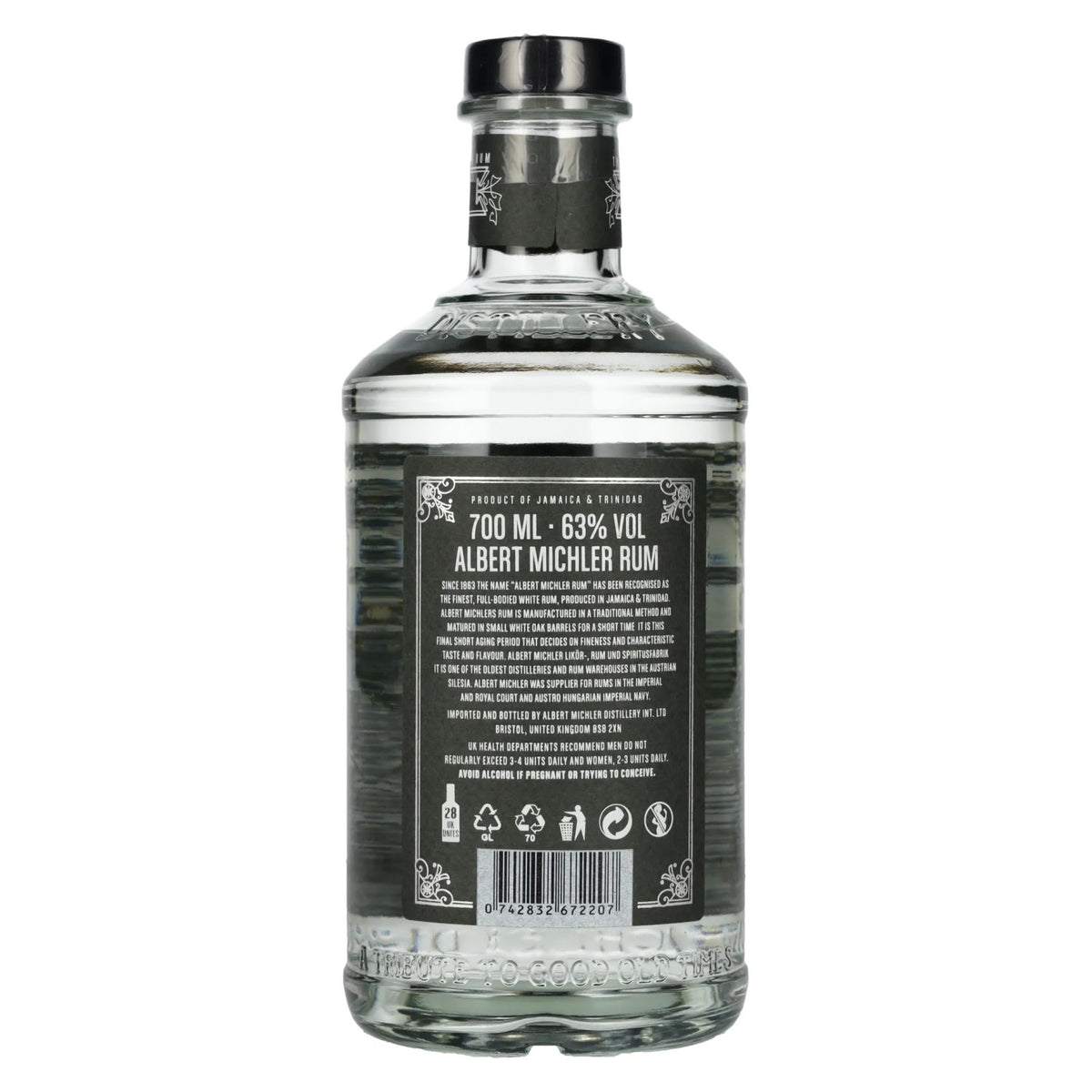 Rhum Albert Michler Overproof Artisanal White Rum 63 % vol. 0,7 l
