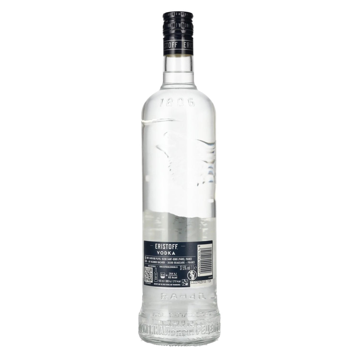 Eristoff Premium Vodka 37.5% ABV 1 litre