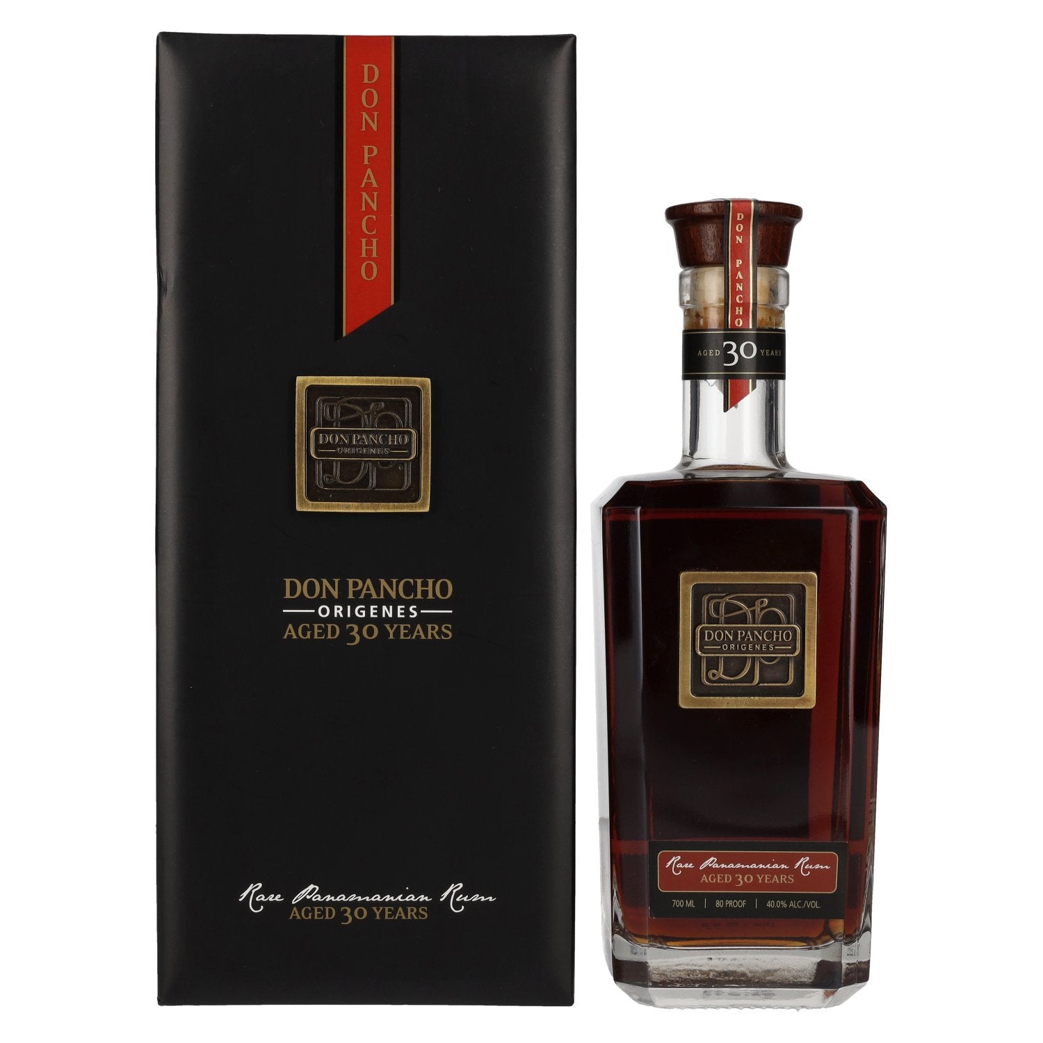 Don Pancho ORIGENES 30 Jaar Oude Zeldzame Panamese Rum 40% Vol. 0,7l in geschenkverpakking