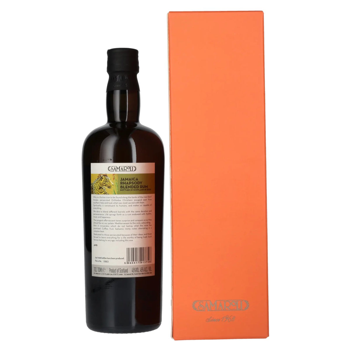 Samaroli Jamaica Rhapsody Blended Rum 2022 45% Vol. 0,7l in Geschenkbox
