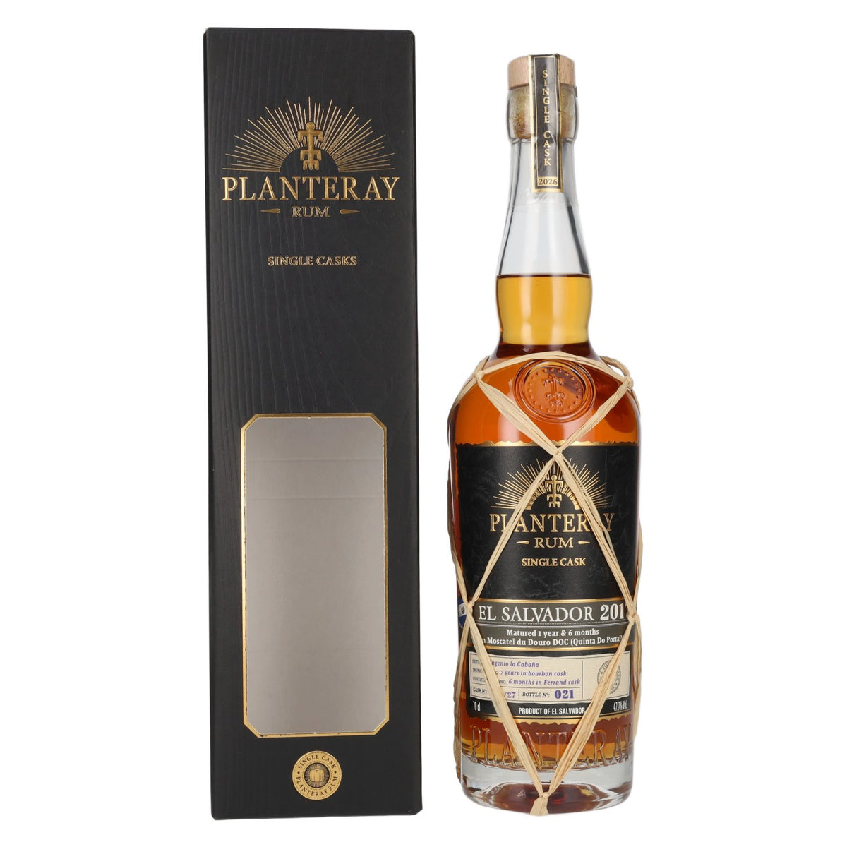 Planteray Rum EL SALVADOR Single Cask White Muscatel Barrel 2017 47,7% Vol. 0,7l in Geschenkbox