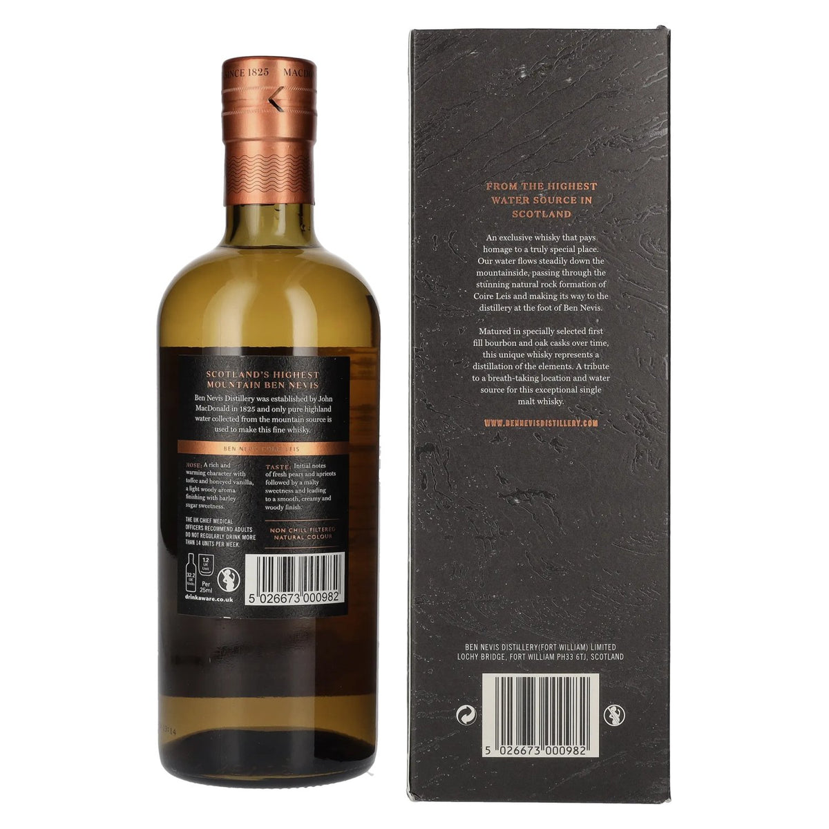 MacDonald's Ben Nevis COIRE LEIS Highland Single Malt 46 % vol., 0,7 l, dans un coffret cadeau