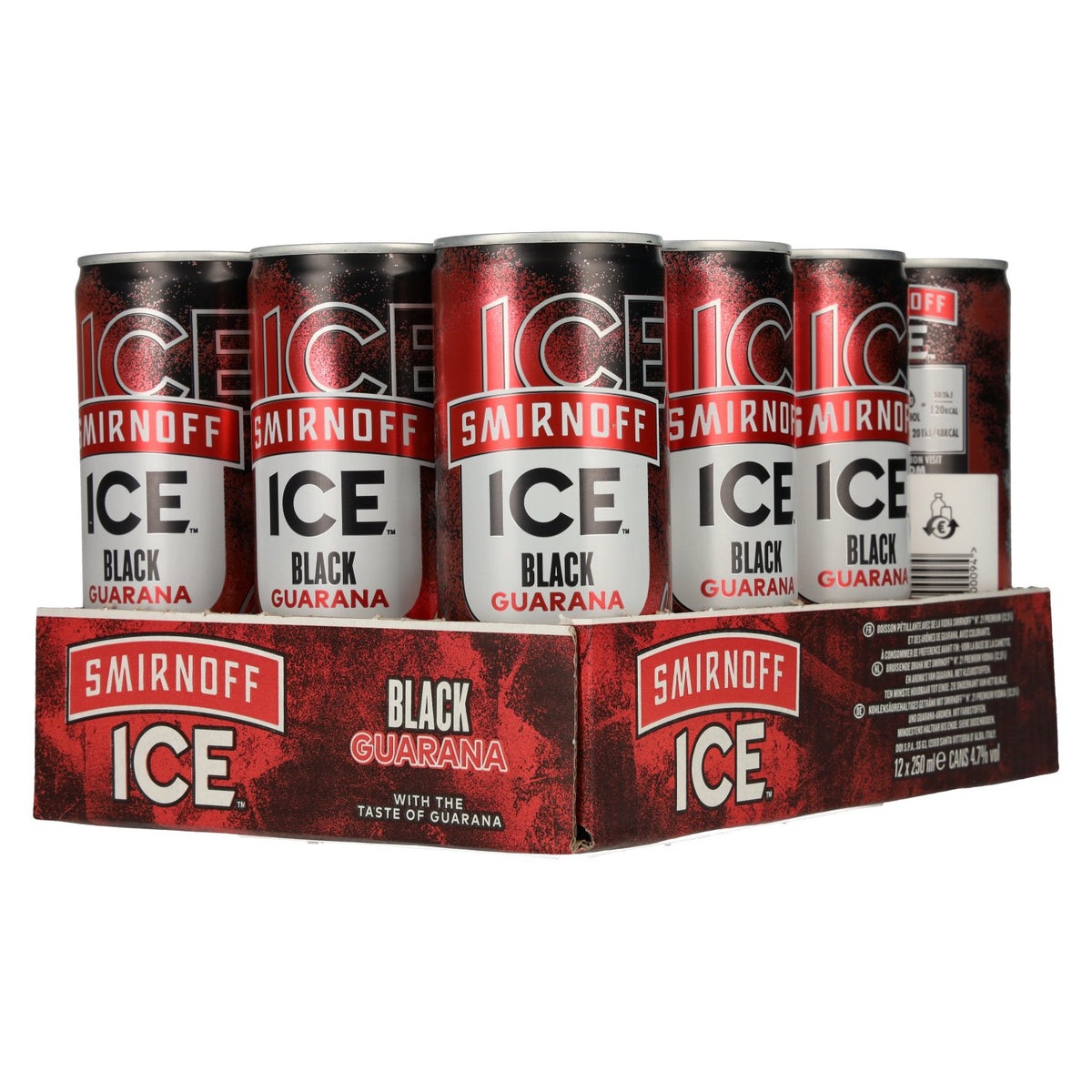 Smirnoff ICE Black Guarana 4,7% Vol. 12x0,25l Dosen Pfand