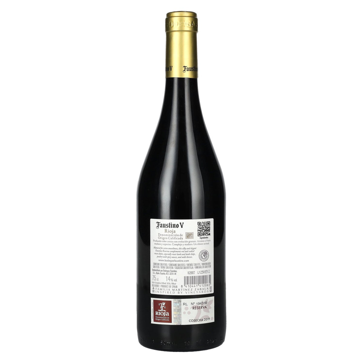 Faustino V Reserva Rioja DOC 2019 14% Vol. 0,75l