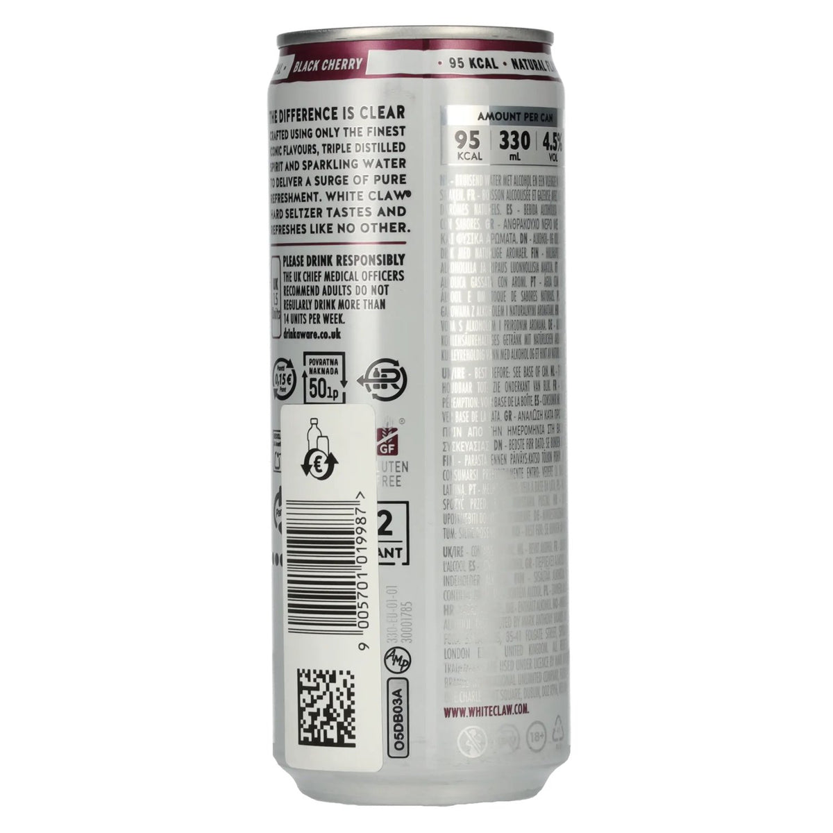 White Claw Hard Seltzer Black Cherry 4,5% Vol. 0,33l Dose Pfand
