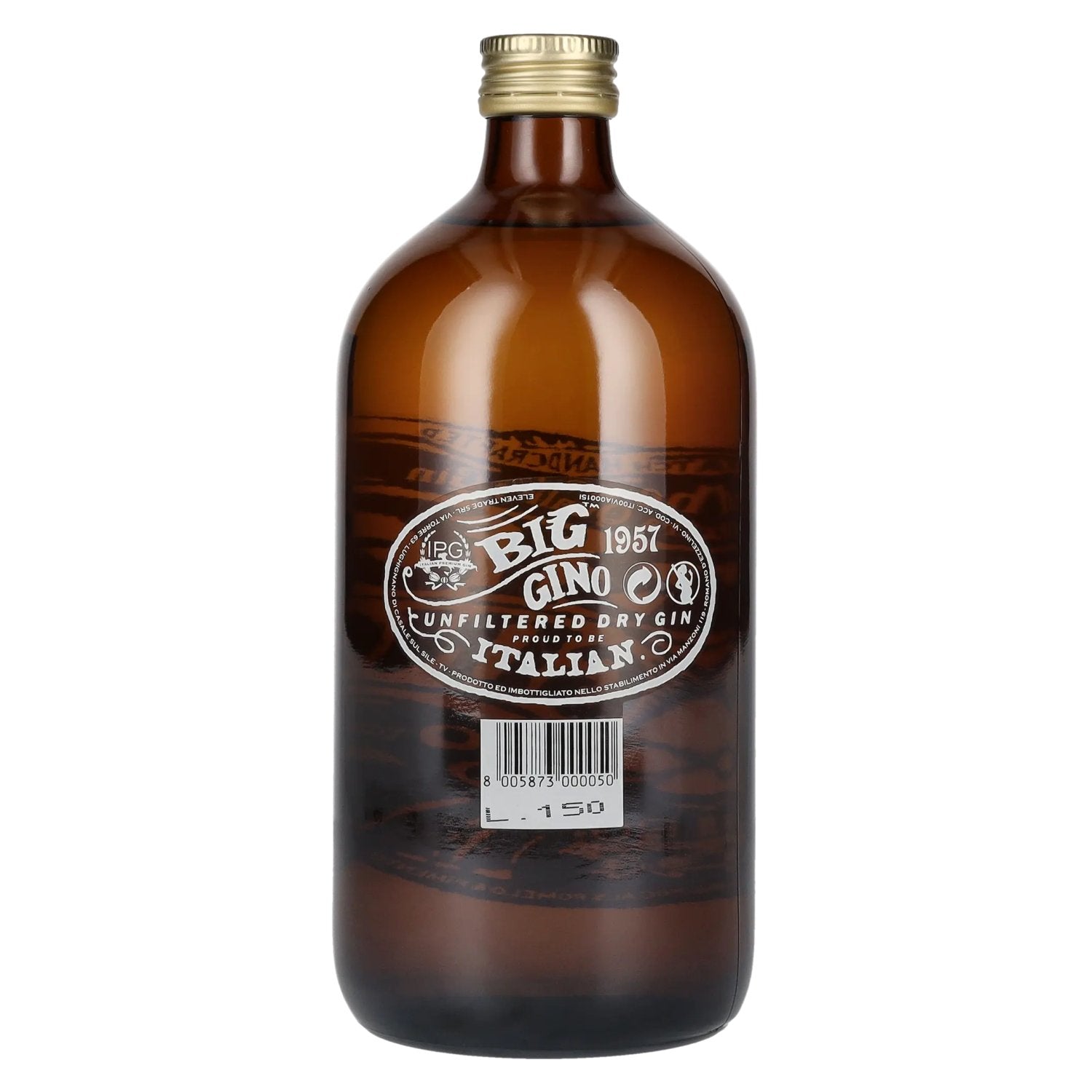 Big Gino Italiaanse droge jenever extra kwaliteit 40% Vol. 1l