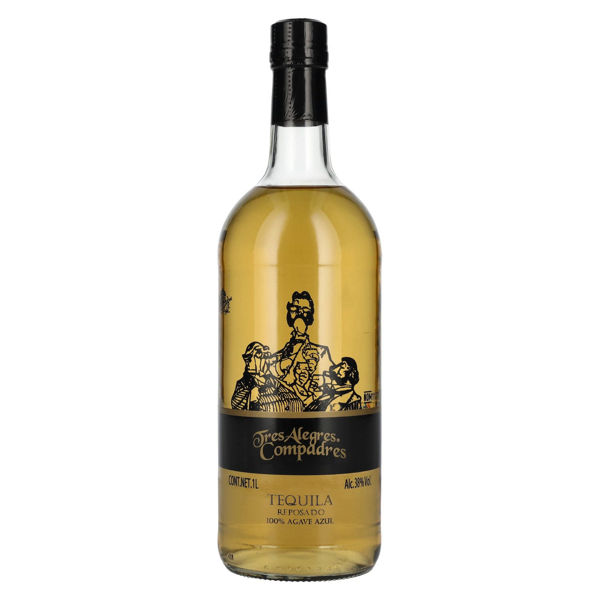 La Cofradia Tres Alegres Compadres Tequila Reposado 100% Agave 38% vol. 1 litre