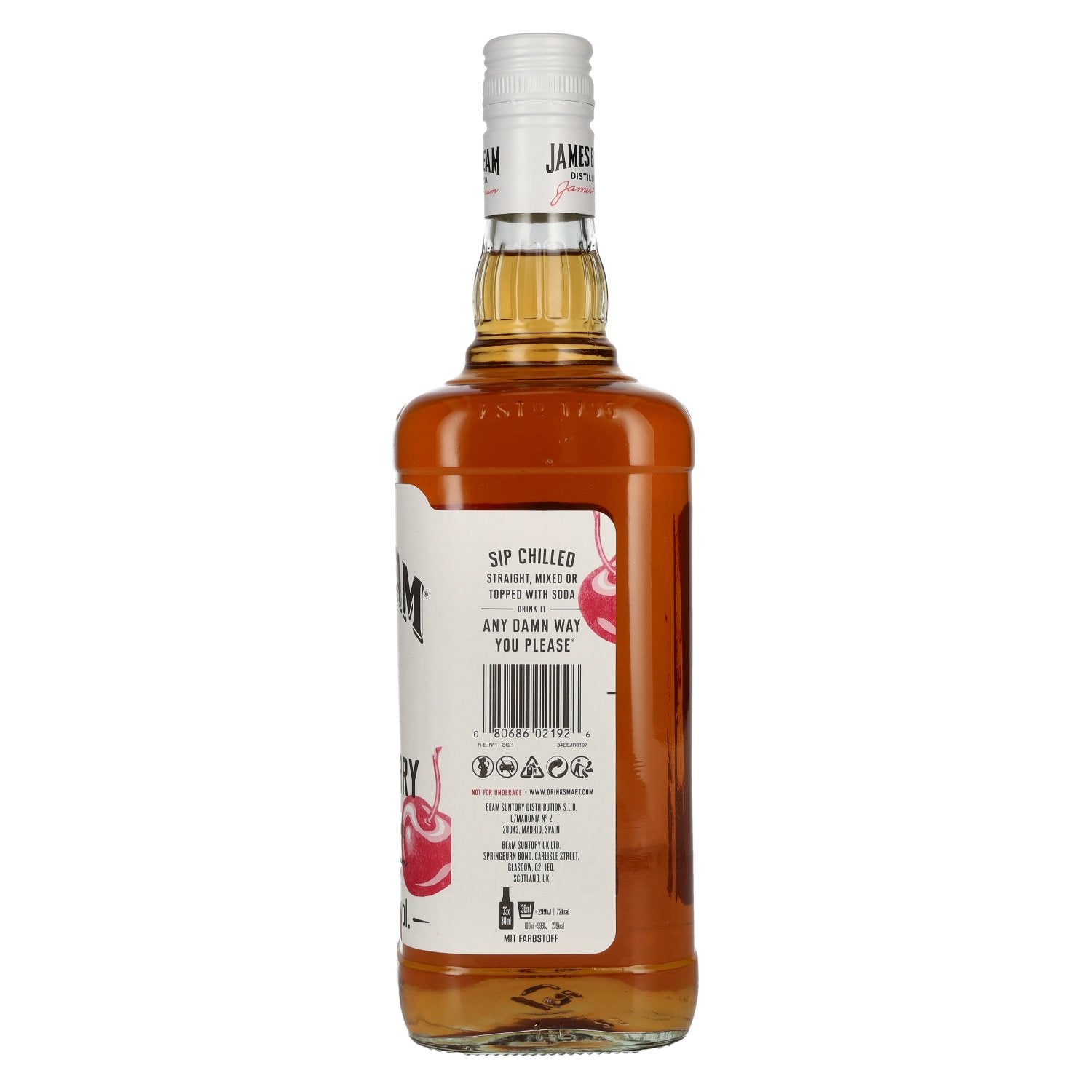 Jim Beam Black Cherry Liqueur 32.5% ABV 1l