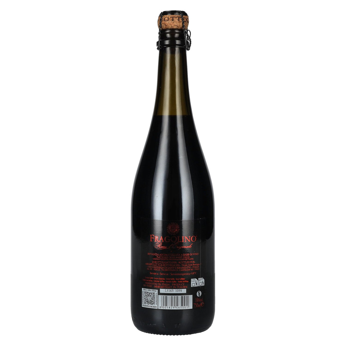 Bottega FRAGOLINO Rosso 10% ABV 0.75 l