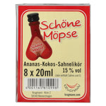 Schöne Möpse pineapple-coconut cream liqueur 15% vol. 8x0.02l PET
