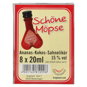 Schöne Möpse pineapple-coconut cream liqueur 15% vol. 8x0.02l PET