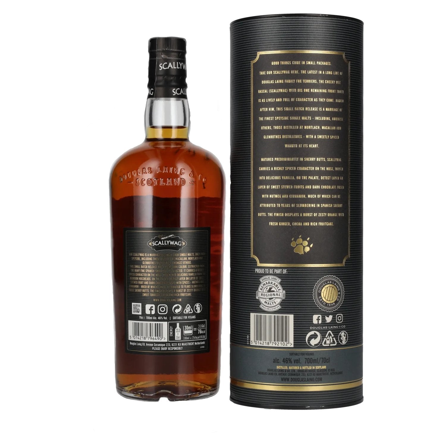 Douglas Laing SCALLYWAG Speyside Blended Malt 46% Vol. 0,7l en boîte cadeau