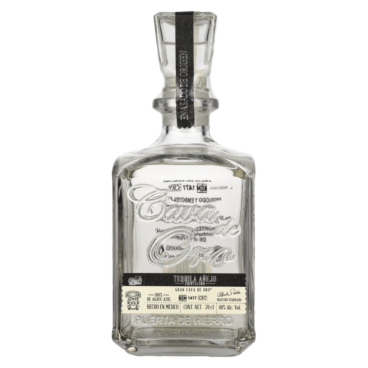 Gran Cava de Oro Tequila AÑEJO CRISTALINO 100% Blue Agave 40% vol. 0.7 l