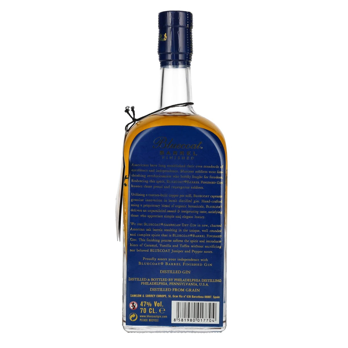 Bluecoat American Dry Gin BARREL Finished 47 % vol. 0,7 l