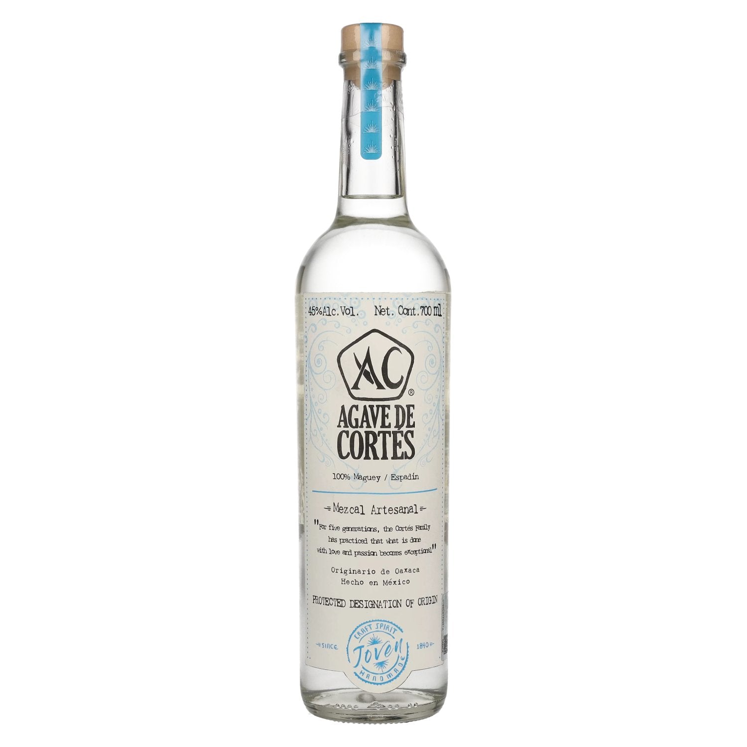 Agave de Cortés Mezcal Artesanal JOVEN 45% vol. 0,7l