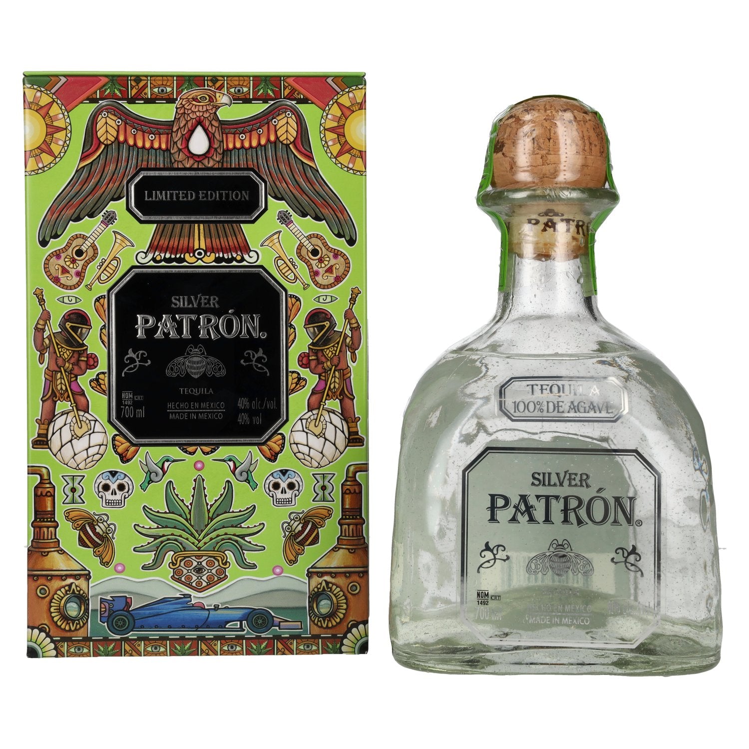 Patrón Tequila Silver x Sergio Pérez Mexican Tin Limited Edition 40% Vol. 0,7l in Tinbox