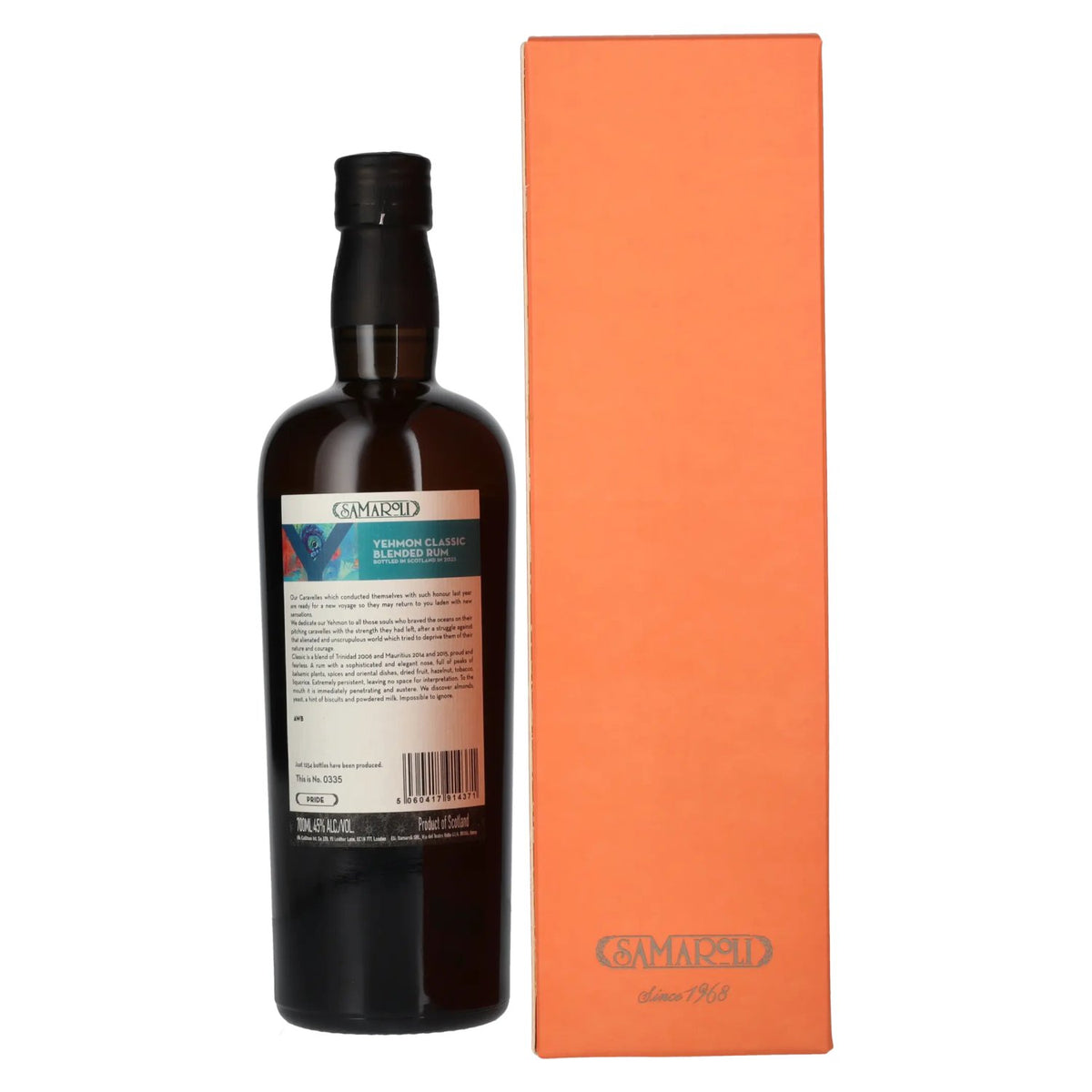 Samaroli Yehmon Classic Blended Rum 2023, 45% ABV, 0.7 litres, in a gift box
