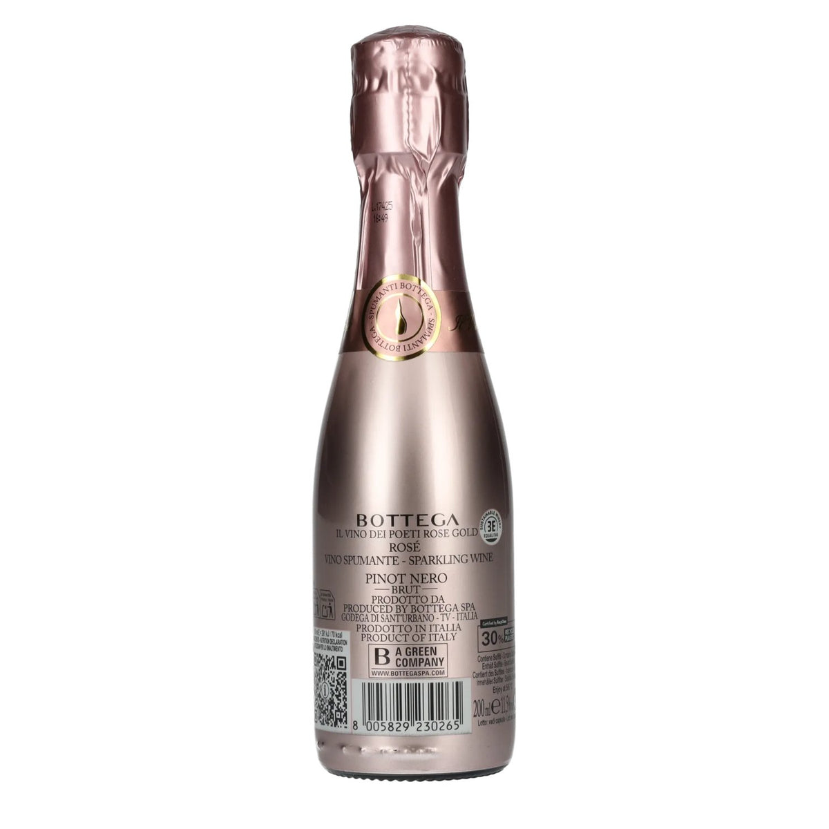Bottega ROSE GOLD Vino Spumante Brut 11,5% Vol. 0,2l