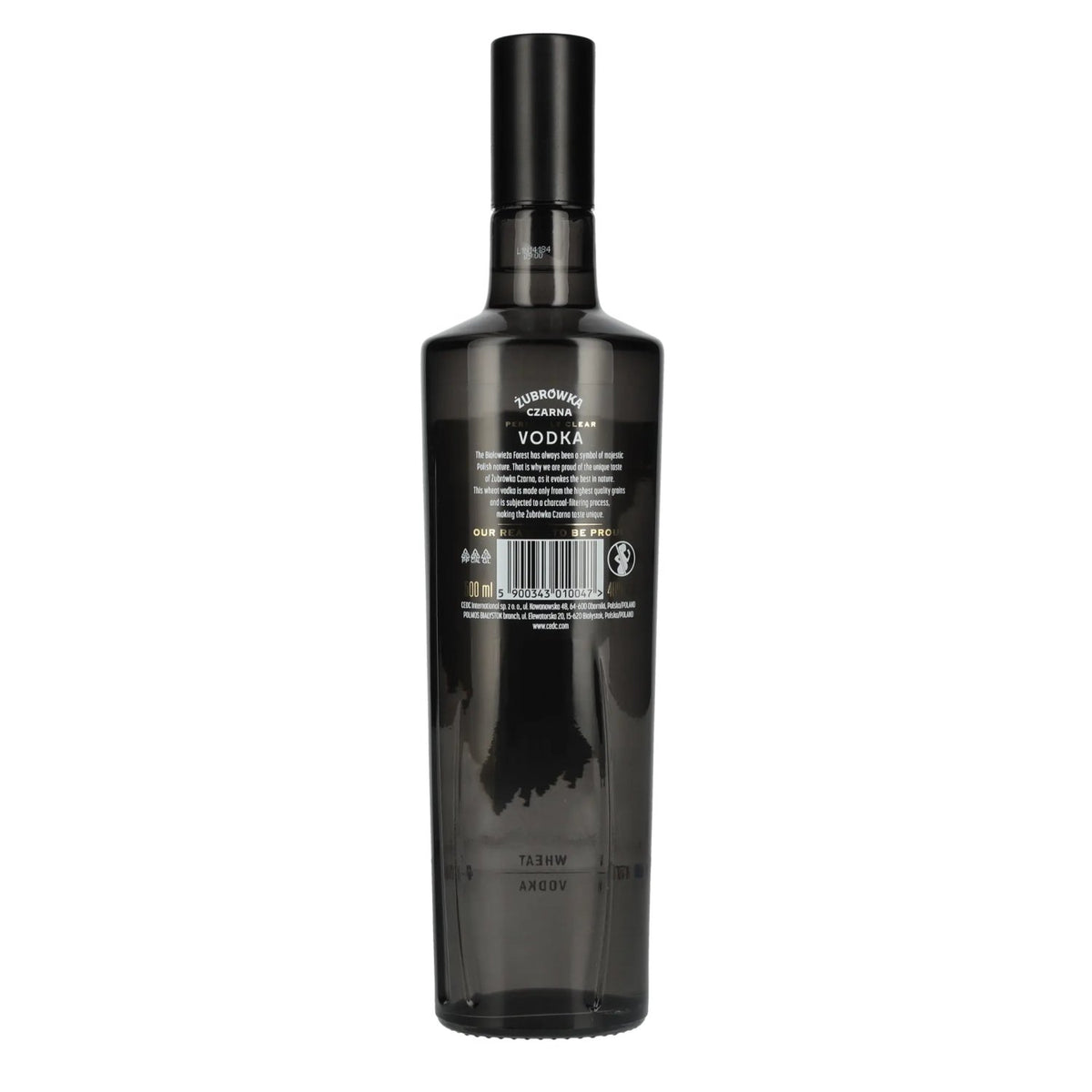 Zubrowka CZARNA Wódka Polska 40% Vol. 0,5l