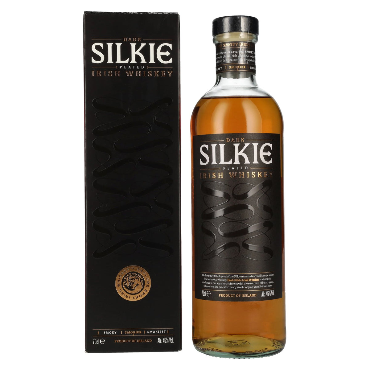 The Legendary DARK SILKIE Irish Whiskey 46% Vol. 0,7l in Geschenkbox