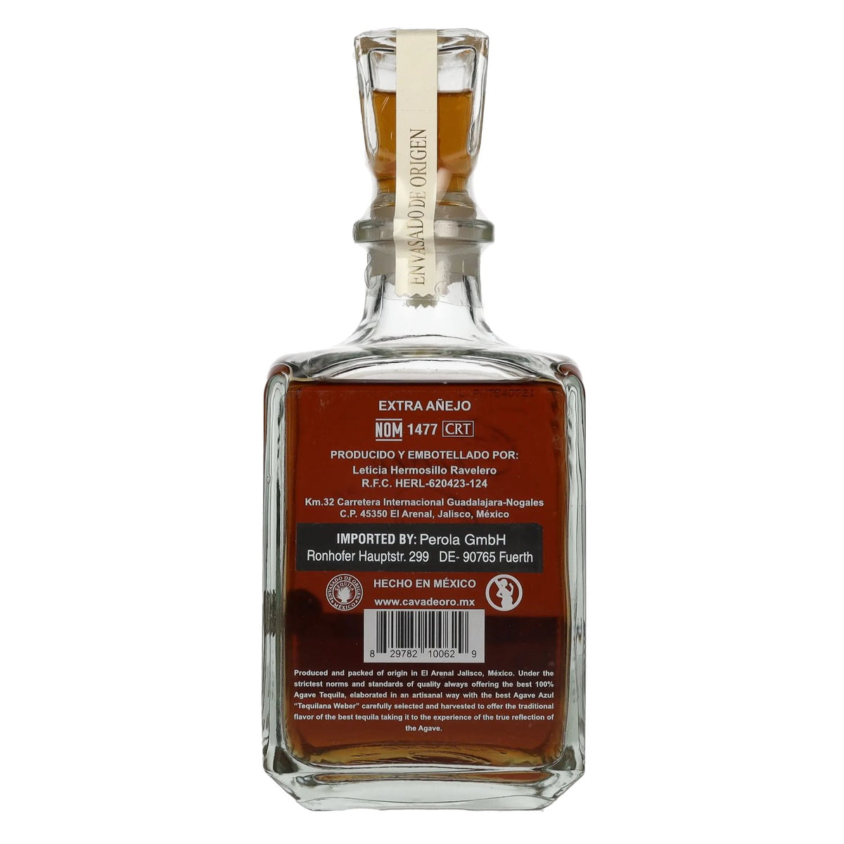 Gran Cava de Oro Tequila EXTRA AÑEJO 100% Blue Agave 40% ABV 0.7l
