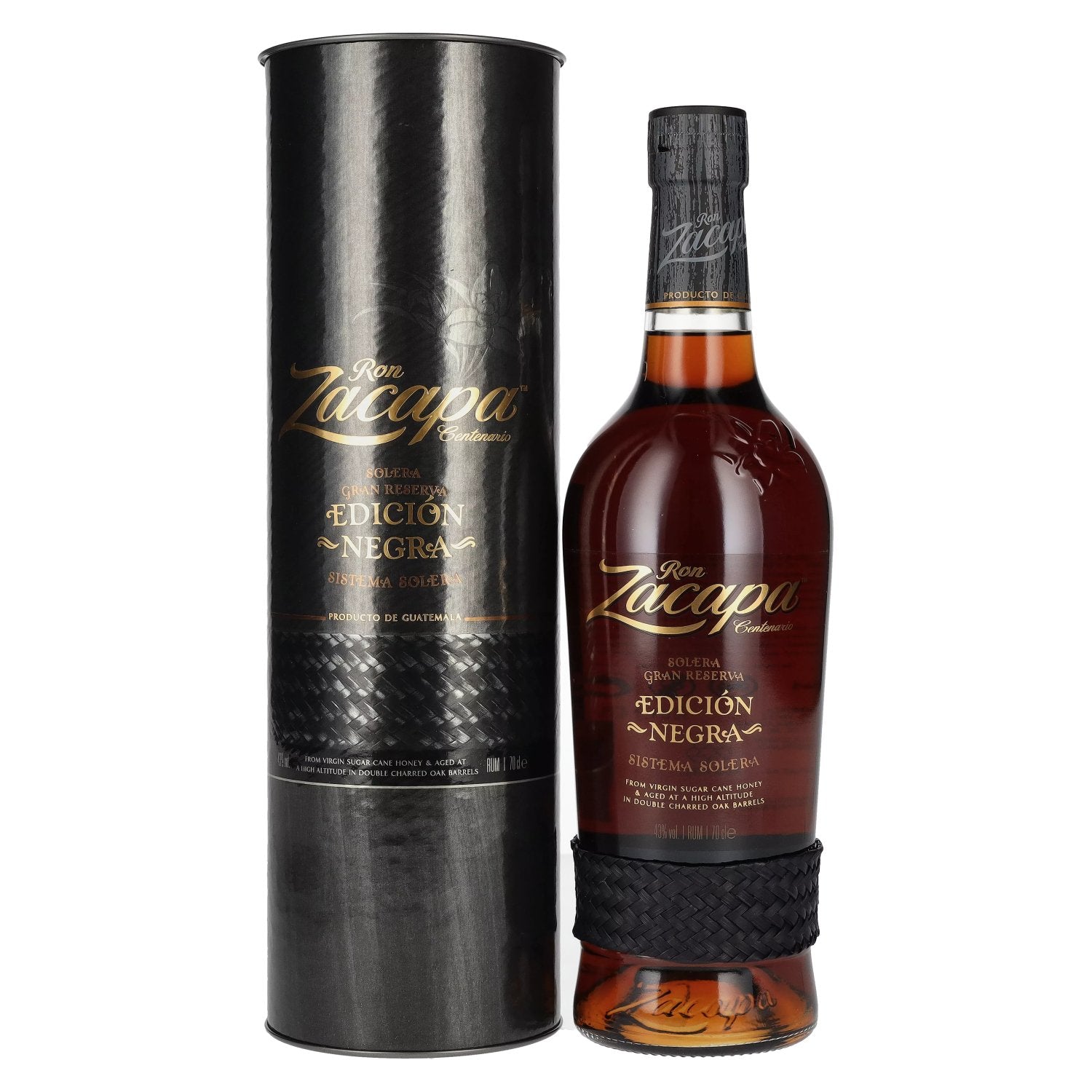 Ron Zacapa Centenario EDICIÓN NEGRA Sistema Solera Gran Reserva 43 % vol., 0,7 l, dans un coffret cadeau