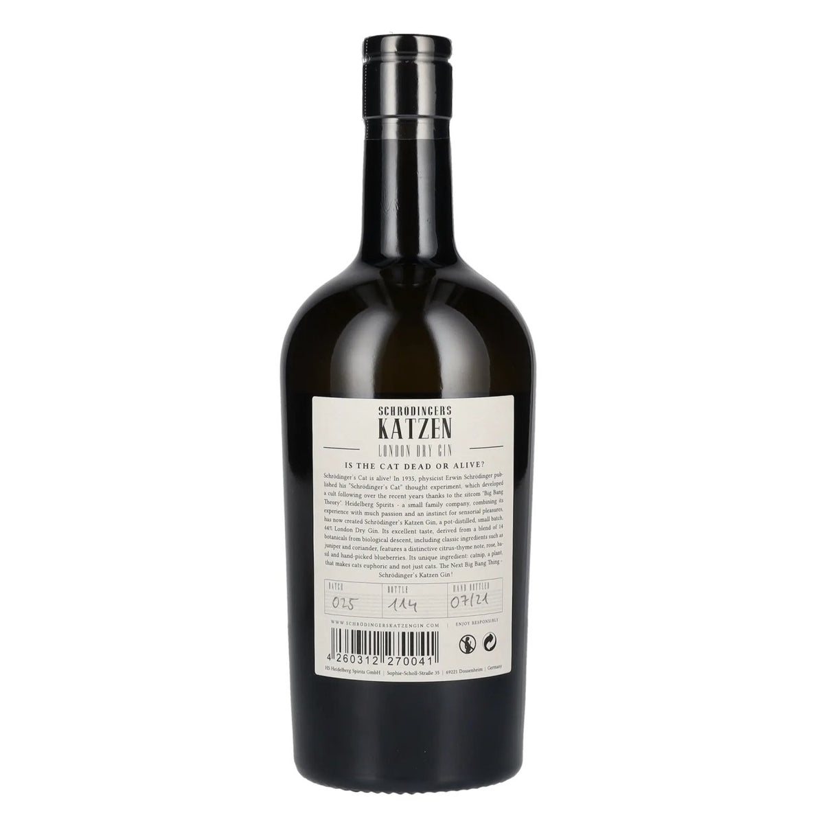 Schrödinger's Katzen London Dry Gin 44% vol. 0,5 l