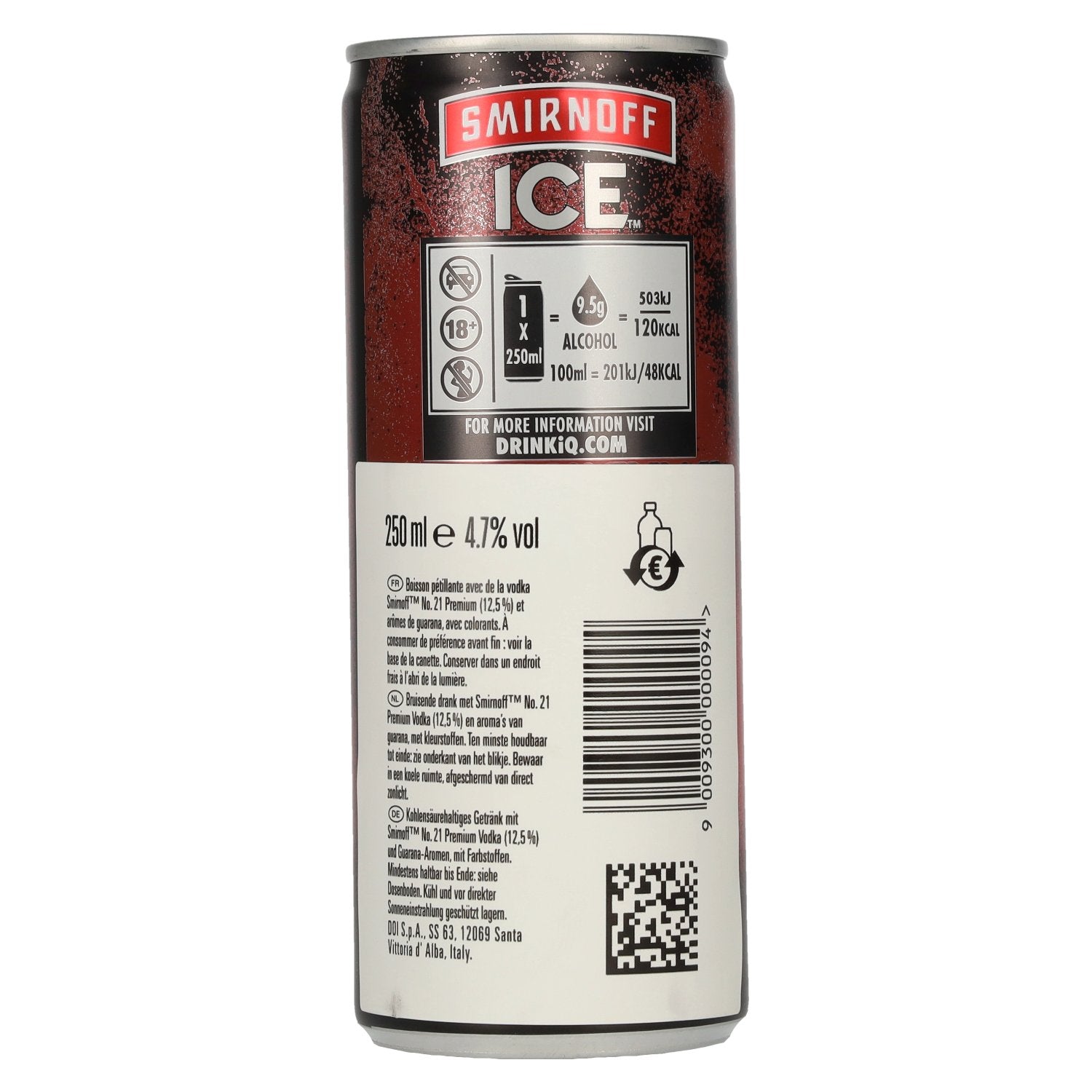 Smirnoff ICE Black Guarana 4,7% Vol. 12x0,25l Dosen Pfand