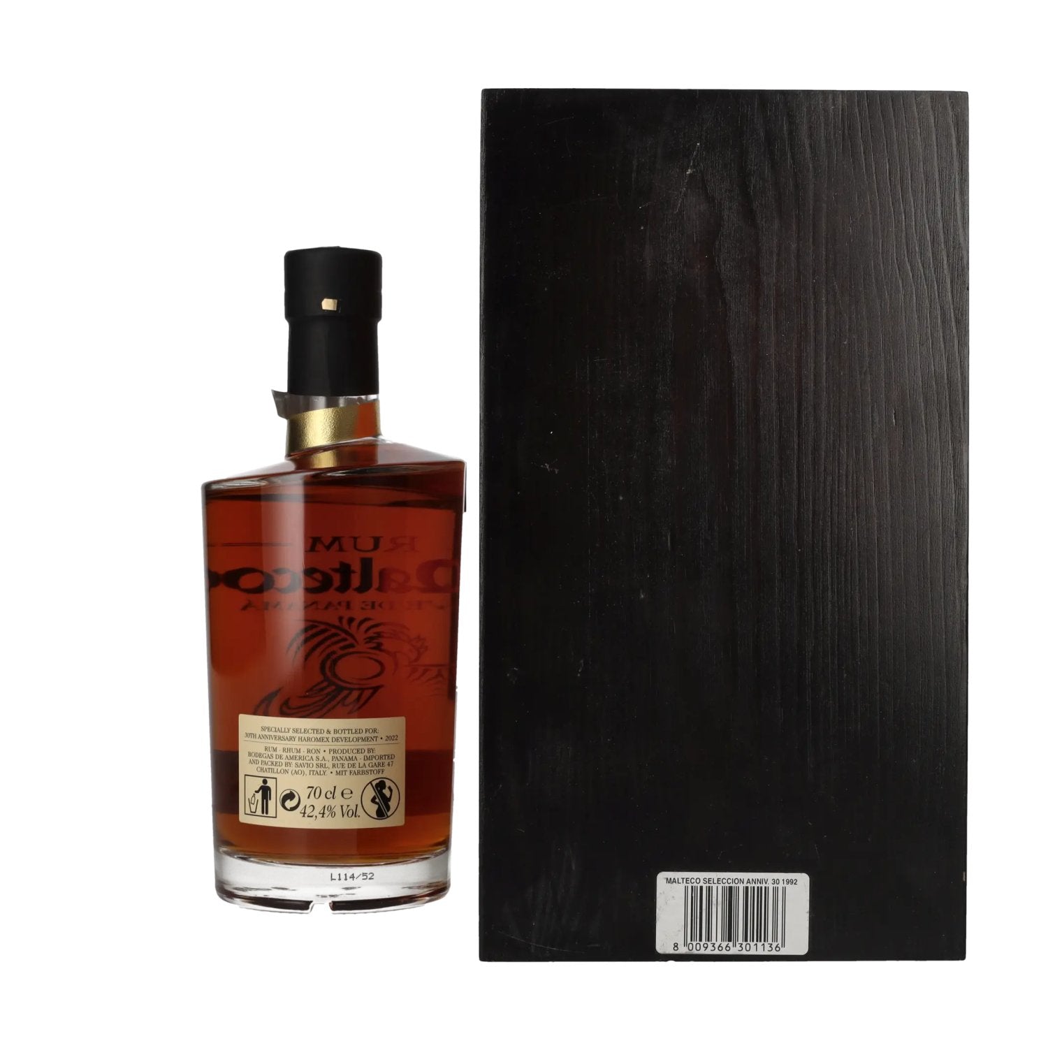 Ron Malteco 30 Años SELECCIÓN Edición Limitada Aniversario 1992 42,4% vol. 0,7l dans une caisse en bois