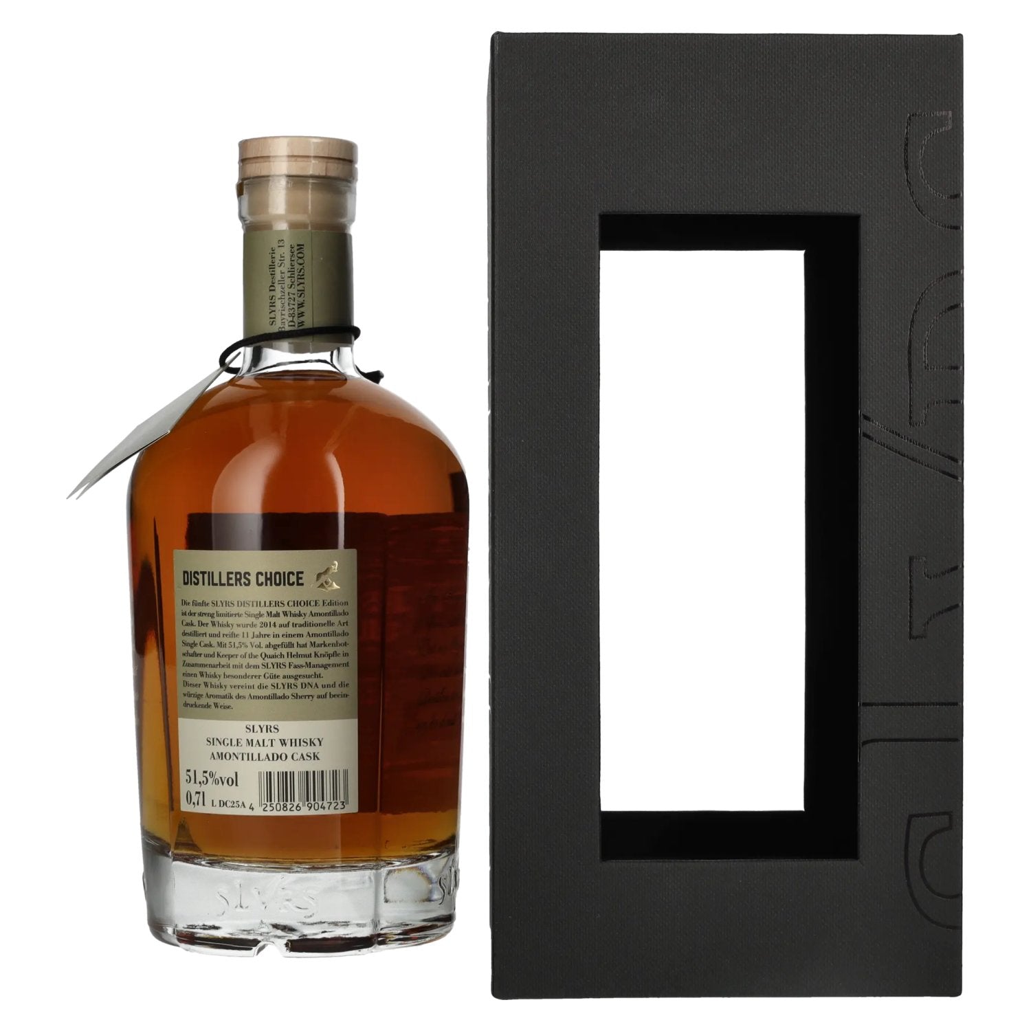 Slyrs DISTILLERS CHOICE Helmut Knöpfle Amontillado Cask Single Malt Whisky 51,5% Vol. 0,7l in geschenkverpakking