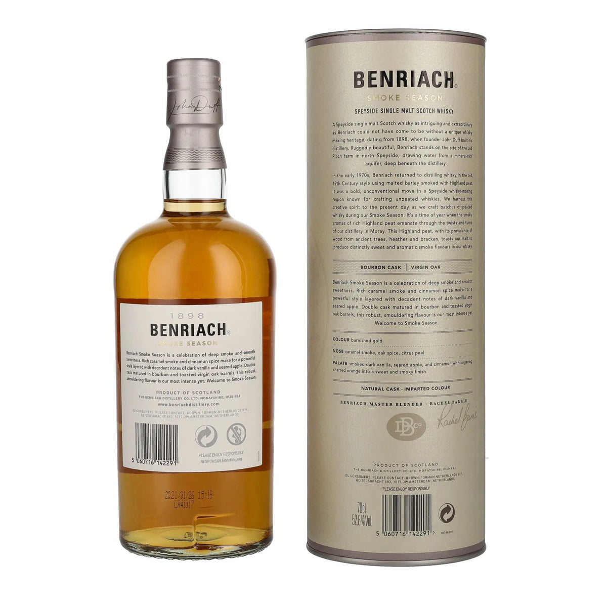Benriach SMOKE SEASON Double Cask Matured Speyside Single Malt 52,8% Vol. 0,7l in Tinbox