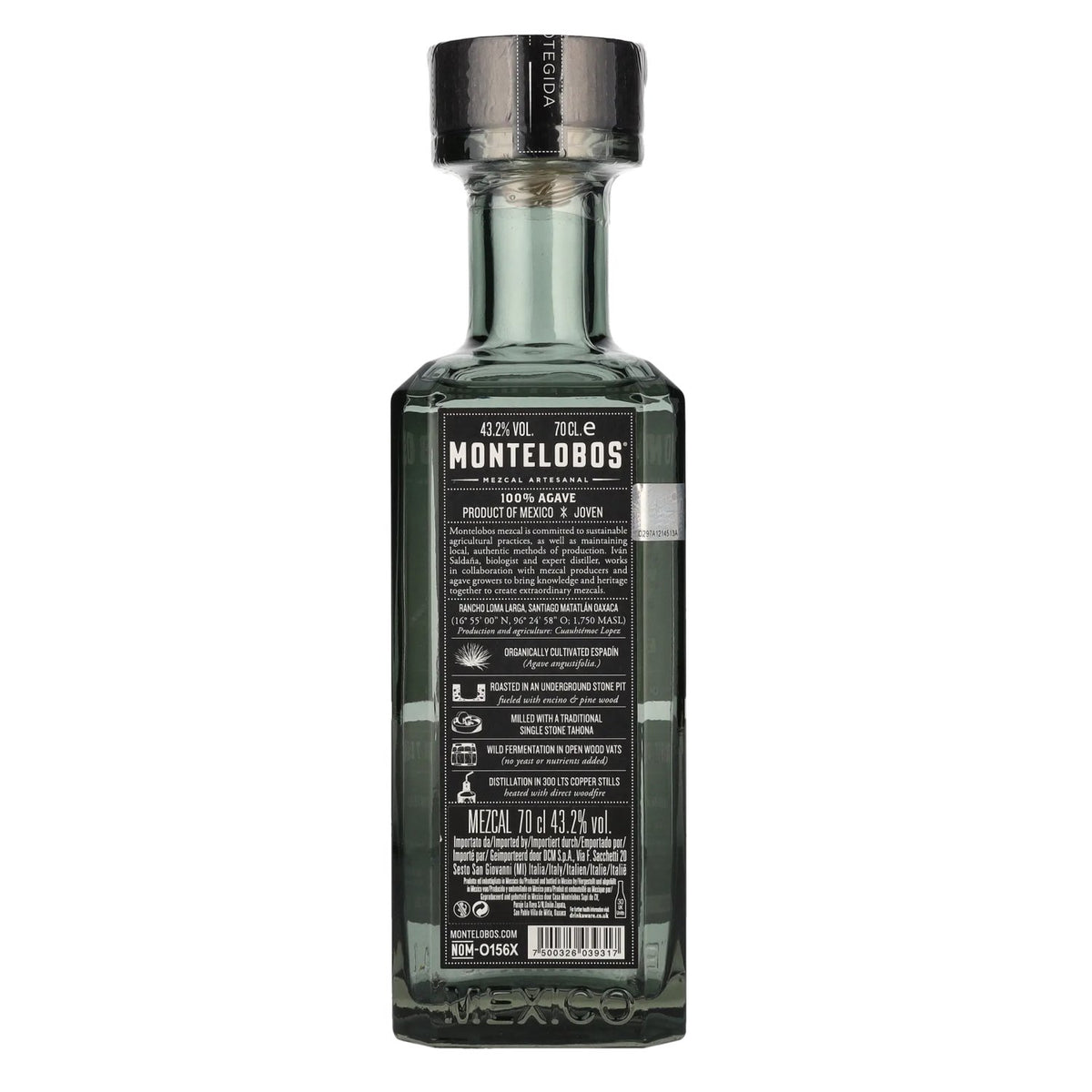 Montelobos ESPADÍN Joven 100% Agave Mezcal Artesanal 43,2% Vol. 0,7l