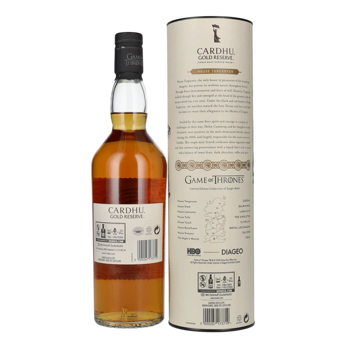Cardhu Gold Reserve GAME OF THRONES House Targaryen Single Malt Collection 40% Vol. 0,7l in gift box