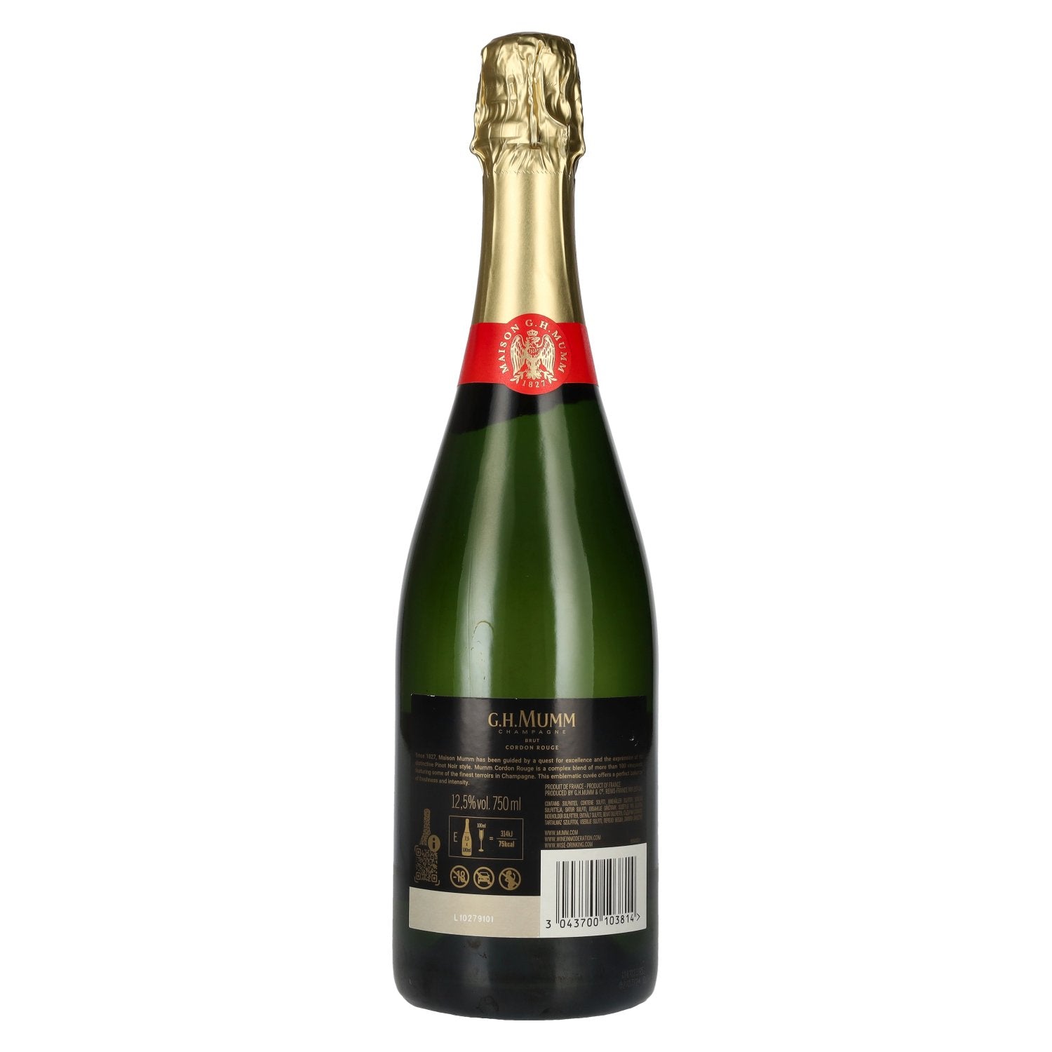 G.H. Mumm Champagne CORDON ROUGE Brut 12,5% Vol. 0,75l