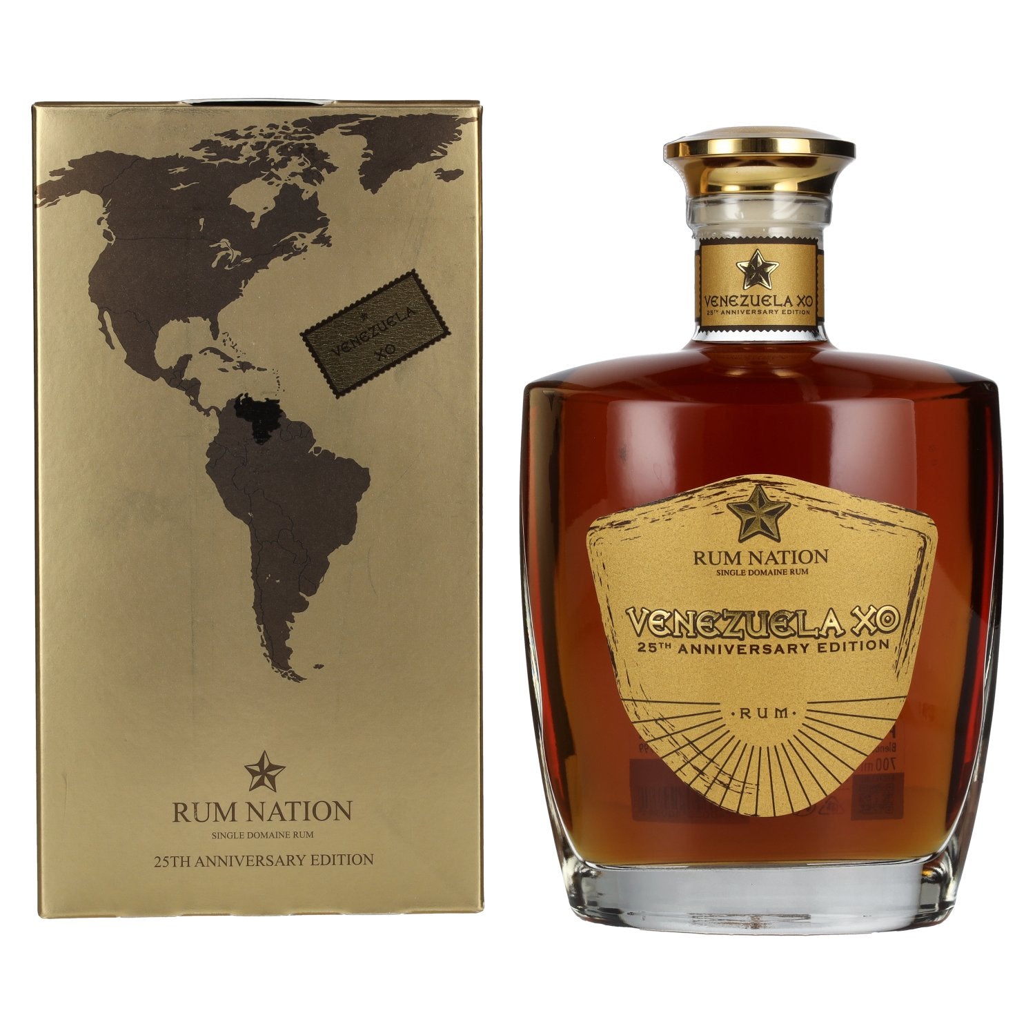 Rum Nation Venezuela XO Édition 25e anniversaire 43 % vol. 0,7 l dans un coffret cadeau