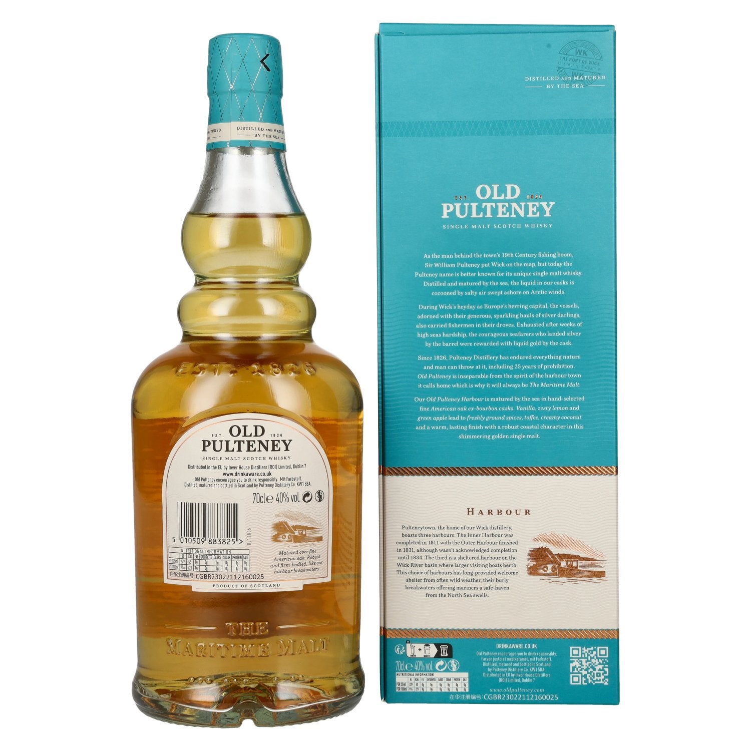 Old Pulteney HARBOUR The Maritime Malt Single Malt Scotch Whisky 40% Vol. 0,7l in geschenkverpakking
