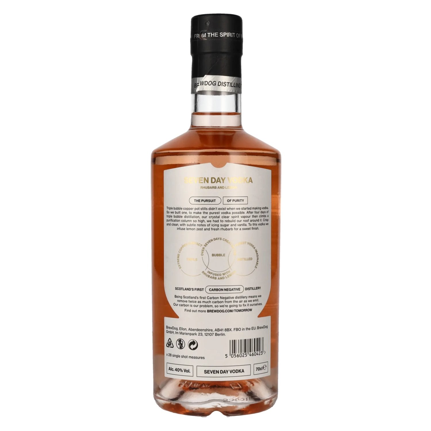 BrewDog SEVEN DAY VODKA Rhubarb and Lemon 40% vol. 0,7l