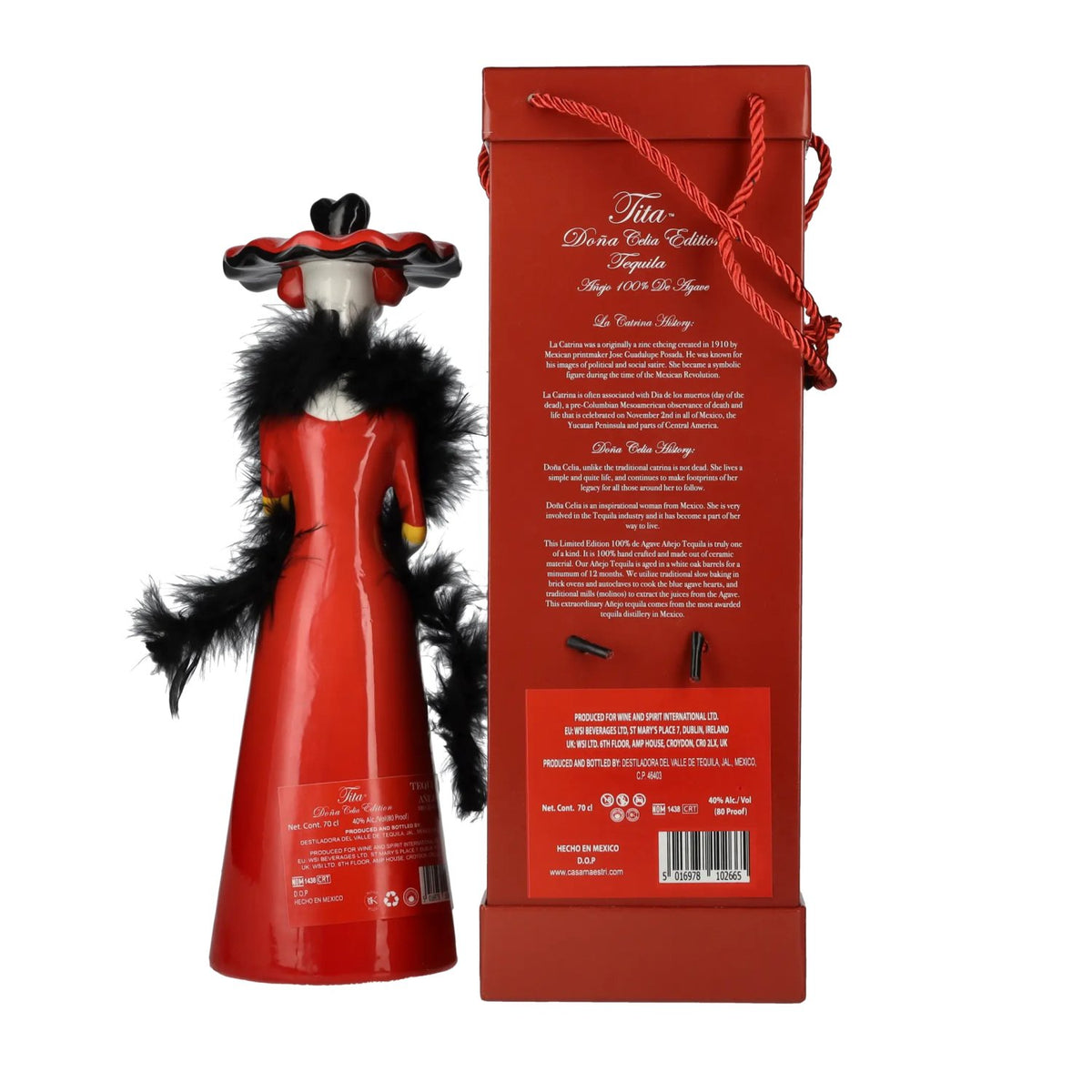 Dona Celia Tequila Añejo 100% agave 40% vol. 0,7 l in geschenkverpakking