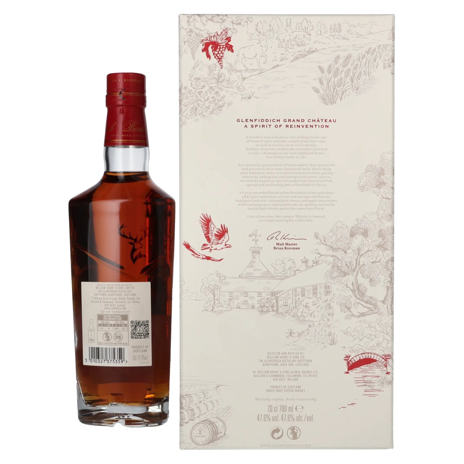 Glenfiddich 31 Years Old GRAND CHÂTEAU Single Malt Scotch Whisky 47,6% Vol. 0,7l en boîte cadeau
